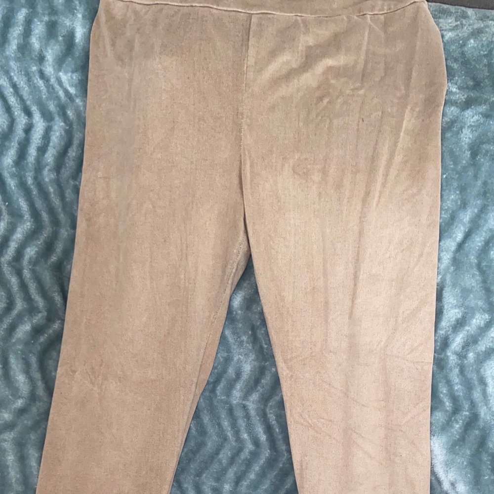 Suede leggings